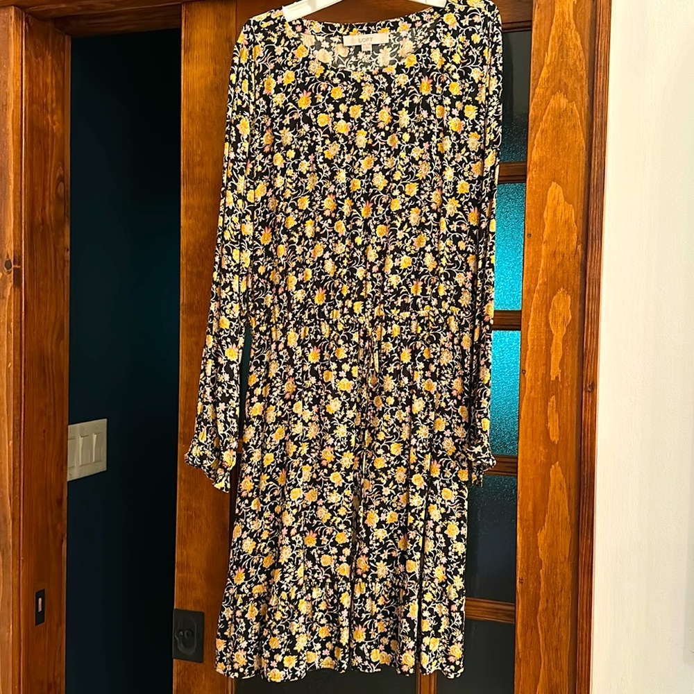 LOFT floral dress size medium